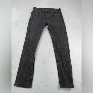 Levi Strauss 32x 30 Dark Gray Silver 511 Cotton Blend Skinny Jeans